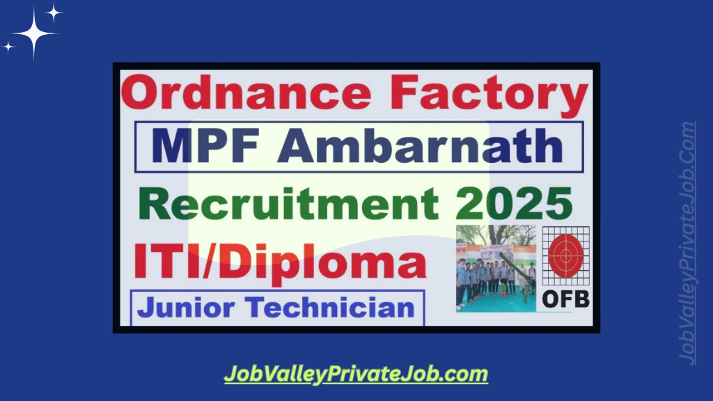 AVNL MPF Ambarnath Recruitment 2025 Notification Out
