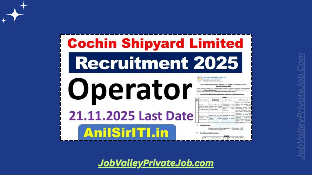 Cochin Shipyard Limited Hiring 2025