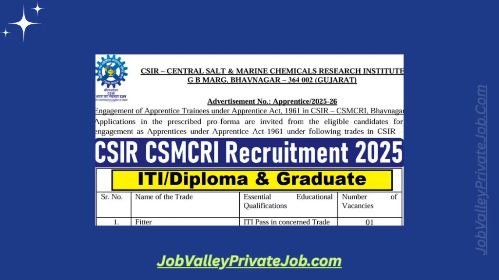 CSIR CSMCRI Apprentice Recruitment Now Live for 43 Posts