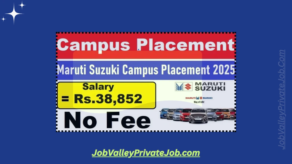 Maruti Suzuki Campus Placement 2025: Salary ₹33,000 — Apply Online Today
