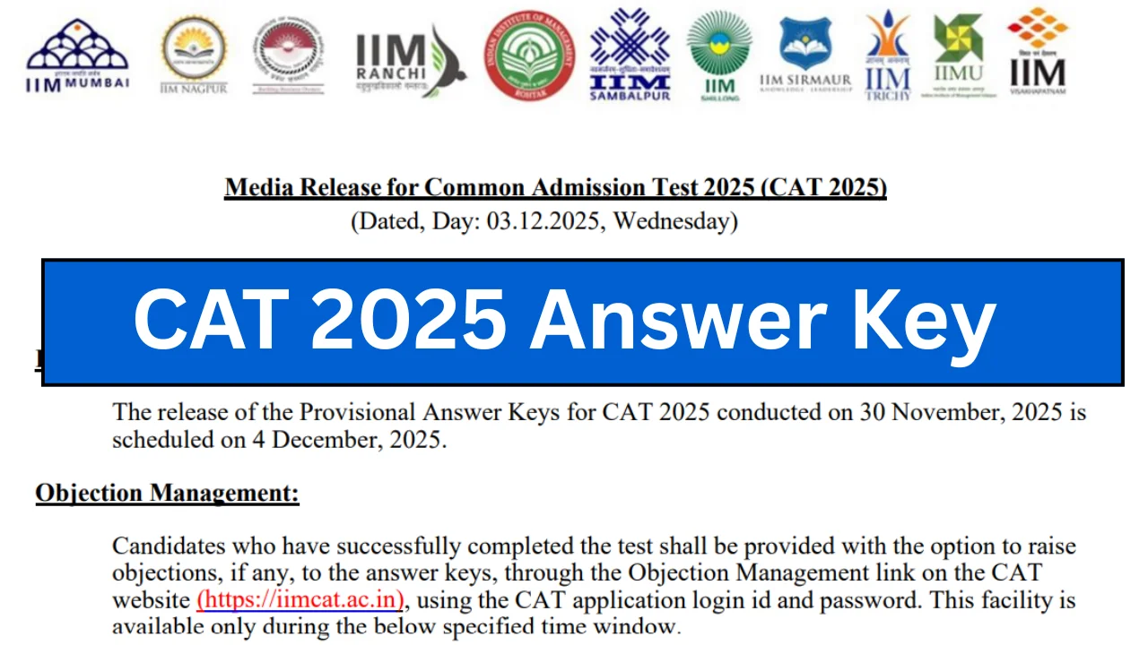 CAT Answer Key 2025: What Aspirants Must Know Now